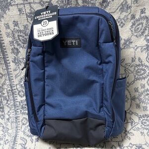 NWT~Yeti navy blue and black Crossroads Backpack